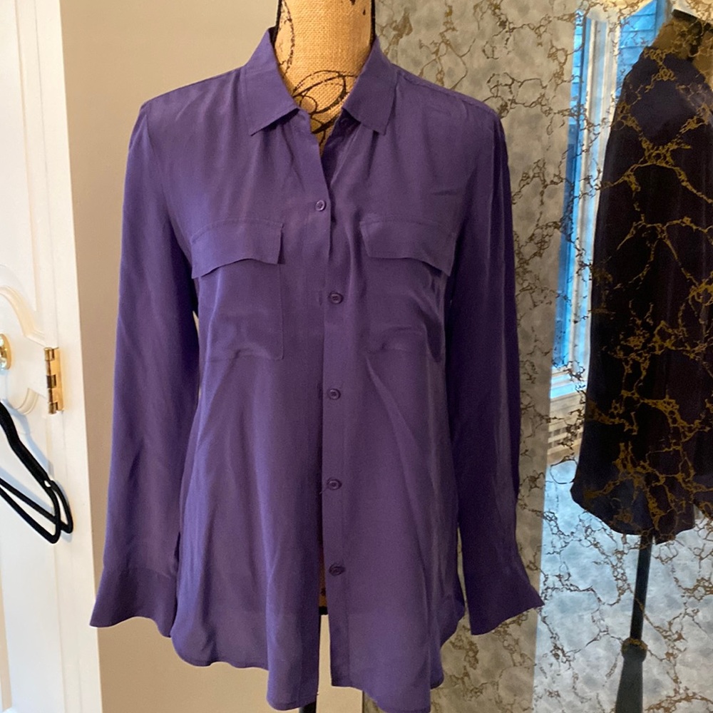 Beautiful silk button down too by Victoria Secret.